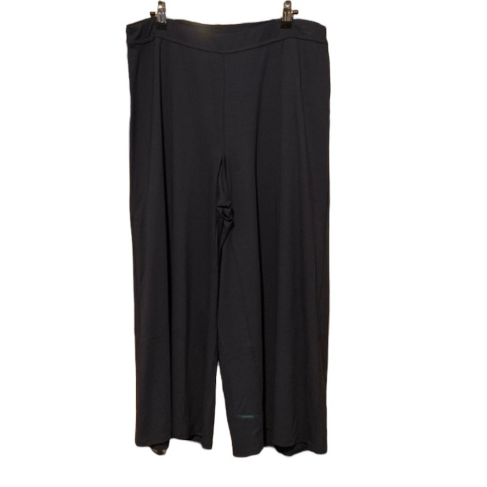 J Jill Wearever Collection navy blue wide cropped pull on pants size XL